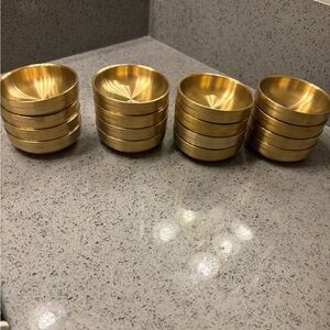 Set of 4 Gold Metal dipping Bowls SUS304